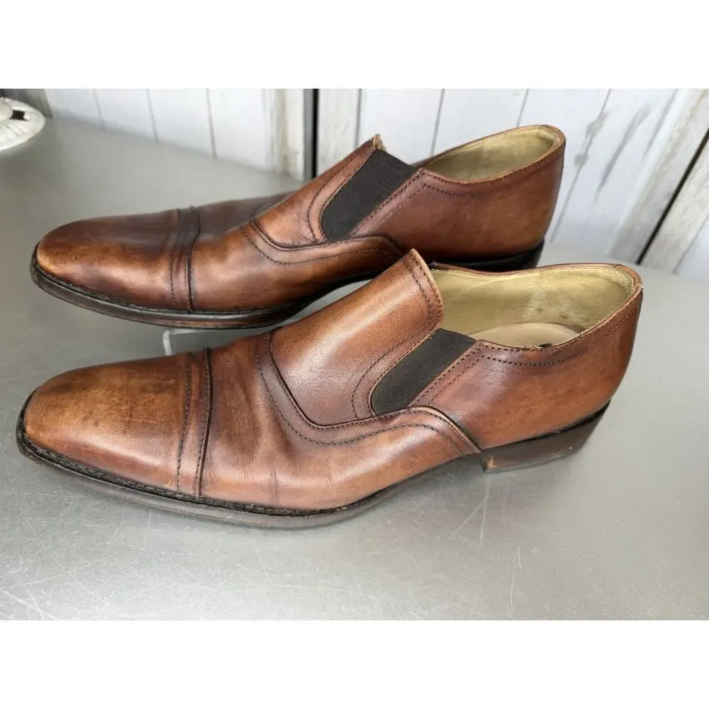 To Boot New York Shoes Mens Size 10.5 Brown Leather Loafers Dress Italian
